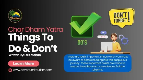 do and don't do in char dham yatra